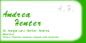 andrea henter business card